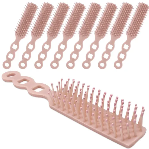 Vista 15 de Cepillos de pelo a granel para personas sin hogar, paquete de 12 cepillos de pelo a granel para cabello rizado, ondulado, secado de pelo, Negro