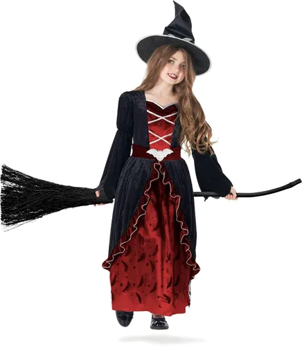 Vista 5 de Morph - Disfraz de bruja para niñas, disfraz de bruja para niñas, disfraz de bruja para niñas - Disfraz de Halloween para niñas
