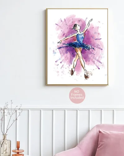 Vista 3 de MTL HOE Impresiones artísticas de ballerina, decoración de pared de bailarina y arte de pared de bailarinas, regalos perfectos para los amantes