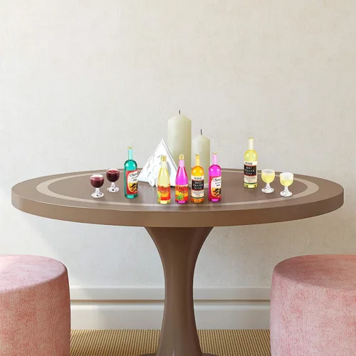 Vista 5 de Sumind 18 copas de vino en miniatura, mini botellas de champán para casa