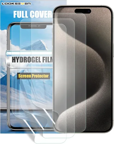 Vista 15 de LOOKSEVEN Paquete de 3 películas de hidrogel para iPhone 7, iPhone 8, iPhone SE2 2020, iPhone SE3 2022, protector de pantalla de TPU suave