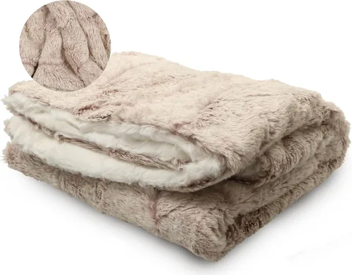Vista 9 de peluche Lux - Manta de piel sintética para bebé, lujosa manta para acurrucarse y envolver para recién nacido, manta de felpa suave para bebés