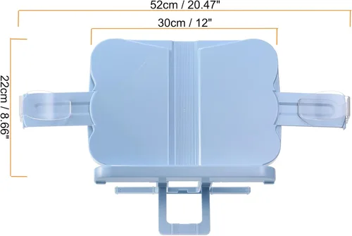 Vista 2 de METALLIXITY Soporte para libros de lectura, soporte ajustable para libros con base giratoria de 180°, altura y ángulo ajustables, para exhibir Blue