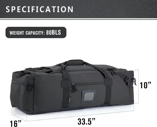 Vista 7 de Bolsa de lona grande de 86 litros para viajes, gimnasio y deportes, poliéster repelente al agua, correas ocultas, compartimento para zapatos, bolsa
