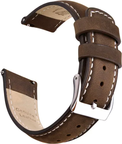 Vista 31 de Ritche Correas de Reloj de Cuero de Liberación Rápida Regalo de Navidad, Correas de Reloj Genuinas para Hombres y Mujeres, Correa de Reloj de Cuero