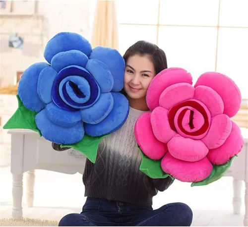 Vista 6 de Cojín de asiento de flores, cojines de suelo, cojines para muebles de patio, cojines de almohada (19.7 in, rosa)