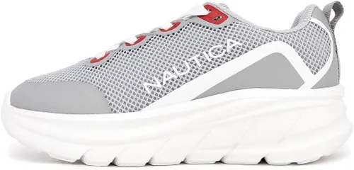 Vista 2 de Nautica Zapatos deportivos con cordones para niños, cómodos zapatos para correr para niños y niñas, niños pequeños y grandes