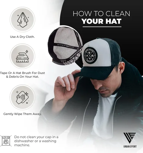 Vista 175 de Urban Effort Gorra trasera de malla, para hombres y mujeres, gorra de béisbol de 5 paneles, gran cierre a presión para caza y senderismo
