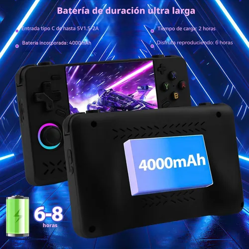 Vista 4 de Consola de juego portátil XF40H mejorada, consola de juegos retro con juegos clásicos precargados y múltiples emuladores, pantalla IPS HD 4K de 4.0