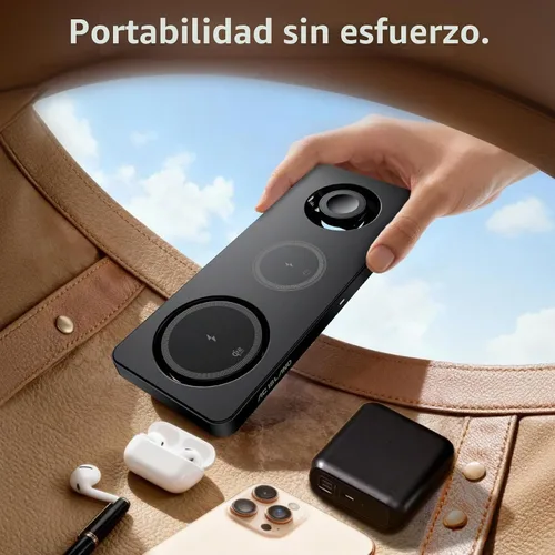 Vista 6 de AC ISLAND - Cargador inalámbrico 5 en 1 para MagSafe, soporte magnético Estación de carga de viaje Qi2.2 para iPhone 17-12 y Air Series, Apple Negro