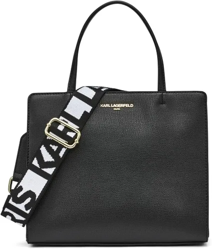 Vista 10 de KARL LAGERFELD Paris Women's Maybelle Solid Satchel Blanco invierno