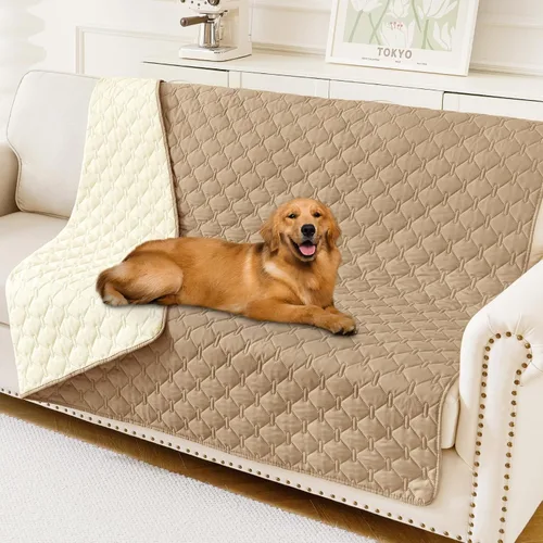 Vista 80 de Smiry Funda impermeable para cama de perro, manta reversible para mascotas para sofá Manta suave lavable para perro, funda a prueba de fugas