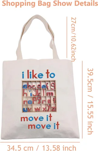 Vista 4 de Lywjyb Birdgo - Bolsa de mano con texto en inglés "I Like to Move It", regalo para mujer