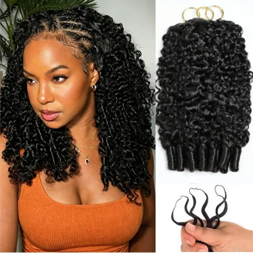 Vista 12 de VIPbeauty - Paquetes de cabello humano rizado birmano 16A, 3.53 onzas, un Peluca rizada de 13 x 4