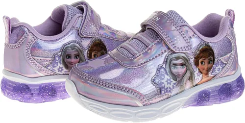 Vista 4 de Disney Zapatos de correr sin cordones con luz de Frozen para niñas (bebéniña pequeña)