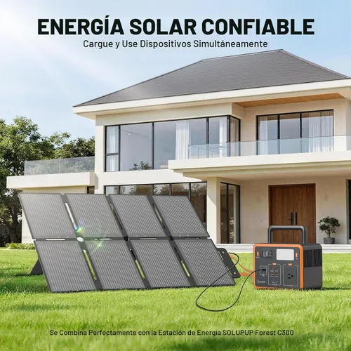 Vista 6 de SOLUPUP 100W Paneles solares plegables portátiles, impermeables IP67 para acampar, suministro de energía al aire libre, diseño compacto de 8
