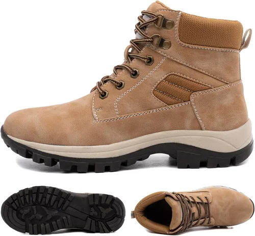 Vista 2 de VISCOZZY Botas de senderismo casuales con cordones para mujer