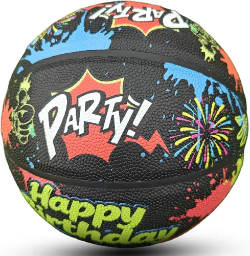 Vista 3 de Pelota de baloncesto de cuero PU JIUERYUN – Talla oficial 7 (29,5 pulgadas), Talla 6 (28,5 pulgadas), Talla 5 (27,5 pulgadas), pelota de cumpleaños