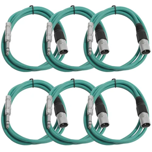 Vista 12 de Seismic Audio SATRXL-M2Black6 - Cable de conexión XLR macho a TRS de 2 pies, color negro