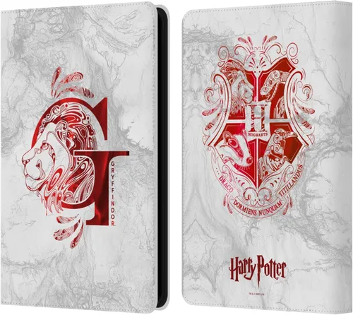 Vista 20 de Head Case Designs Funda de piel con licencia oficial de Harry Potter Gryffindor Aguamenti Deathly Hallows IX compatible con Kindle Paperwhite 1/2/3