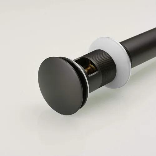 Vista 4 de BWE Tapón de drenaje negro para fregadero con desbordamiento, se adapta al orificio estándar del fregadero de baño de 1-1/2 a 1-3/4 pulgadas, negro