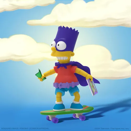 Vista 4 de Super7 Ultimates The Simpsons Bartman - Figura de acción de Los Simpson de 7 pulgadas con accesorios, colección clásica de programas de televisión