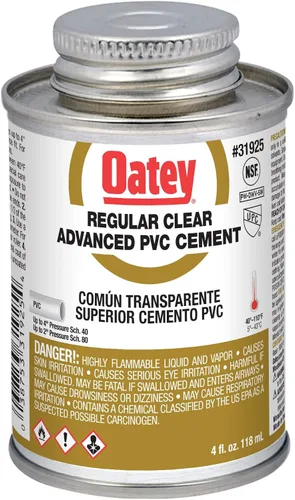 Vista 18 de Oatey 31929 PVC Regular Advanced Cemento, Transparente, 1 Galón
