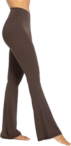 Vista 3 de Sunzel Leggings acampanados, pantalones de yoga cruzados con control de abdomen, cintura alta y pierna ancha