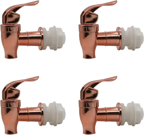Vista 3 de Grifo de repuesto para dispensador de bebidas de oro rosa, grifo de estilo de empuje para jarra dispensadora de bebidas, grifo de repuesto