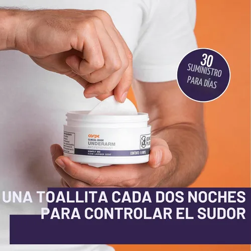 Vista 3 de Carpe Toallitas antitranspirantes para axilas de fuerza clínica - 15