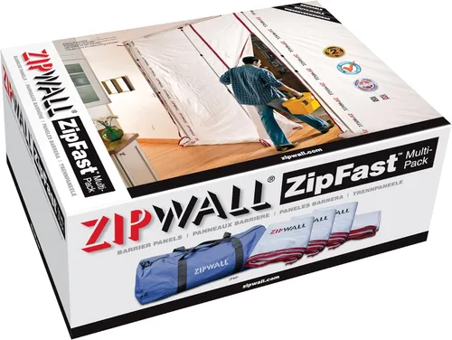 Vista 3 de ZipWall Panel ZipFast de 2.5 pies (paquete de 4)
