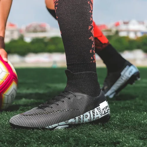 Vista 9 de WCCICSS Botas de fútbol para hombre, zapatos de fútbol sala, tenis de fútbol TF Competition para exteriores e interiores