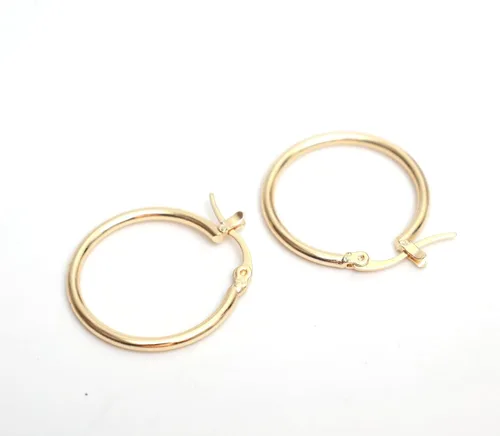 Vista 34 de Gempires - Aretes ligeros y gruesos, delicados y minimalistas, hipoalergénicos, chapados en oro, sin deslustre, diseño clásico, para uso diario