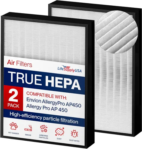Vista 9 de AP450 - Filtro HEPA de repuesto compatible con purificadores de aire Envion AllergyPro AP450 Allergy Pro AP 450 LifeSupplyUSA