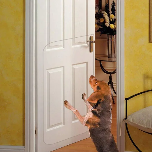 Vista 8 de In hand Protector transparente de arañazos para puerta de mascotas, protege tus muebles, cubierta flexible de lujo resistente