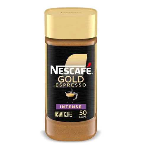 Vista 11 de NESCAFÉ - Café instantáneo espresso descafeinado dorado, tarro de 3.17 onzas Espresso instantáneo descafeinado; frasco individual de 90 g (3.17 oz)