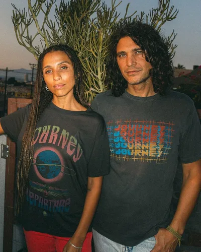 Vista 3 de Camiseta vintage Journey Born to Sing The Blues