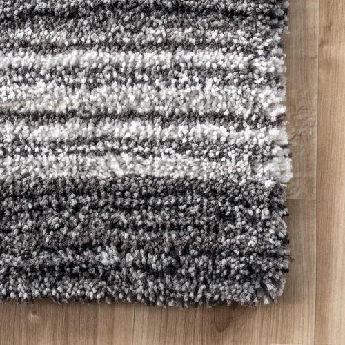 Vista 4 de nuLOOM Classie - Alfombra de pelo largo, tejida a mano, 3 x 5 pies, ovalada, gris multicolor