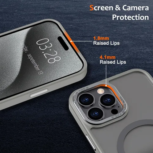 Vista 940 de Anuck - Funda magnética para iPhone 11 compatible con MagSafe, carcasa trasera mate translúcida dura, borde de TPU, delgada, resistente a impactos