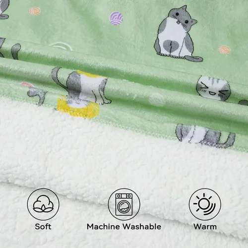 Vista 2 de Zando Manta con Capucha Ponible Manta para Niños y Adultos Manta Cómoda con Capucha Sudadera de Gran Tamaño Sherpa Forro Polar