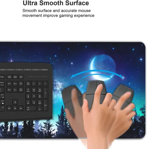 Vista 3 de Alfombrilla de mouse para videojuegos, alfombrilla de mouse grande para escritorio, base de goma antideslizante, alfombrilla de mouse extendida