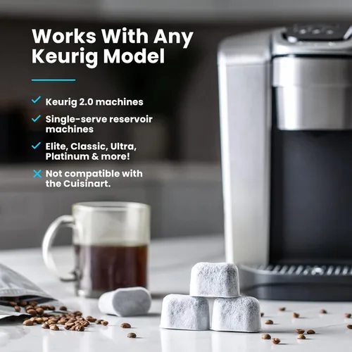 Vista 3 de Filtros de agua de K&J compatibles con Keurig, paquete de 12, ajuste universal (no Cuisinart), filtros compatibles con Keurig, filtros de agua