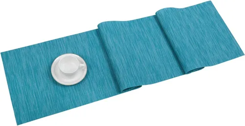 Vista 21 de SHACOS - Caminos de mesa de vinilo tejido, lavables, para uso en interiores o exteriores, fáciles de limpiar