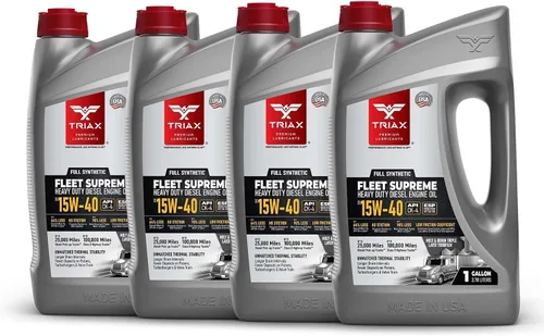 Vista 11 de Triax Fleet Supreme ESP 15W-40 API CK-4 Aceite de motor diésel completamente sintético, optimizado y potenciado por fricción con molibdeno