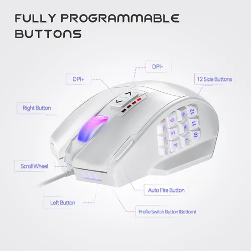 Vista 29 de Mouse de gaming (Venus), Negro