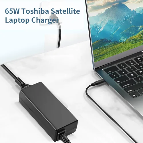 Vista 7 de 65W 19V 3.42A Cargador portátil para Toshiba Satellite C55 C55T C655 Cable de alimentación C55D C655D C675 C855 C855D L55 L655 L675 L745 L755