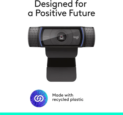 Vista 7 de Logitech C920x HD Pro PC Webcam Full 1080p/30fps Video - Negro