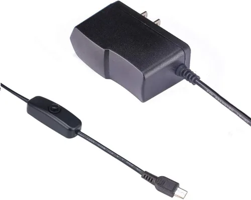 Vista 3 de Fuente de alimentación para Raspberry Pi 2 3 b b+5V 2.5A adaptador de cargador micro USB con interruptor de encendido y apagado