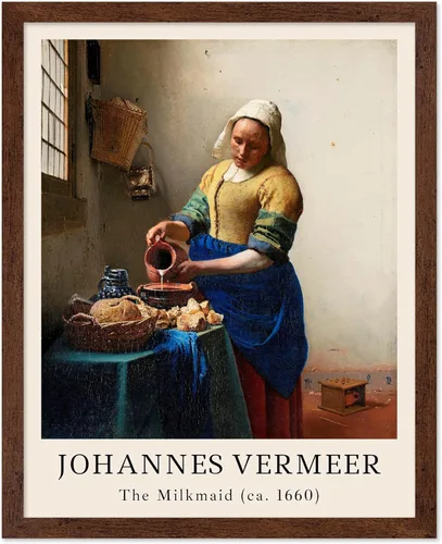 Vista 9 de Poster Master Póster vintage Johannes Vermeer – Impresión de pintura de vista retro de Delft – Vista del arte de Delft – Regalo para hombres