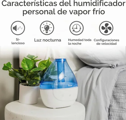 Vista 6 de Crane Humidificador ultrasónico de niebla fría, azul y blanco